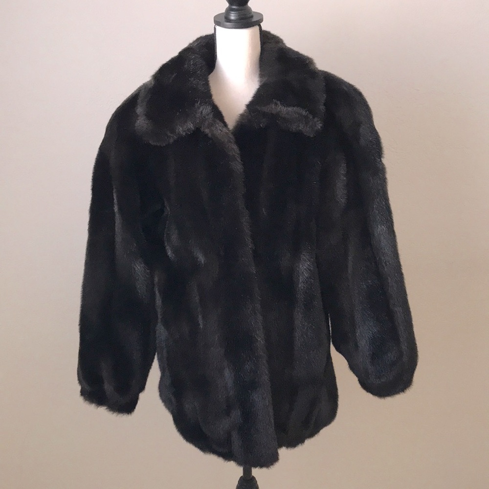 Dennis Basso Vintage-style Faux Fur Coat - Large
